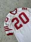Vintage Rare 60s 70s Powers Athletic Wear White Mesh Football  20 Jersey L