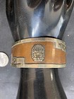 Very Cool Vintage Pair Of Aztec  Maya Mixed Metals Cuffs From Film Collection