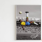 Pele  bicycle Kick  Iconic Poster - Soccer Legend Signed Wall Art24x36
