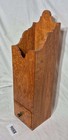 1800   s Antique Rare Birdseye Maple One Drawer Wall Hanging Fireplace Match Safe