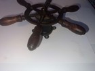 Antique Perko 12    Ship Boat Steering Wheel Brass And Wood