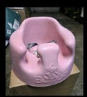 Bumbo Infant Floor Seat Baby Sit Up Chair With Adjustable Harness Pink With Tray