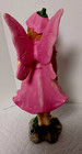 Garden Fairy  With Flower Cap And Pretty Pink Dress 10   Resin