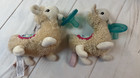 Lot 2 Wubbanub Mary Meyer Lily Llama Cream Plush Baby Pacifier Holders Soothers