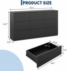 3 5 6 8 9 Drawer Dresser For Bedroom Wood Chest Of Drawers Large Cabinet Storage