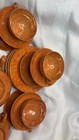 Vtg  Rare1930s Shofu Japan Orange Flame Lusterware 21-piece Set-service For 6