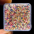 100 Pcs Natural Multi Sapphire 1mm Round Diamond Cut Dazzling Loose Gemstone Lot