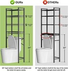 Over-the-toilet Storage Rack  4-tier Bathroom Organizer Shelf Over Toilet With