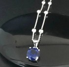 2ct Round Cut Lab Created Sapphire 14k White Gold Plated Women Solitaire Anklets