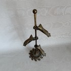 Antique Brass Hand Clip Jewelry Stand Victorian Glove Letter Display Holder