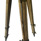 Vintage Wooden Surveyor Tripod Transit Theodolite Stand Antique Wood Surveying