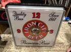 Vintage Iron City Beer Lighted Clock-sign-lager-pittsburgh Brewing-new Old Stock