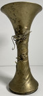 Antique Japanese Bronze Vase Dragon Sculpture Emerging Ocean Japan Signed Mark