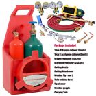 Pro Oxygen Acetylene Gas Cutting Torch Regulator Welding Kit W carrying Tote