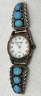 925 Sterling Silver Copper Turquoise Navajo Women   s Watch Rusted   Needs Repair