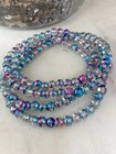 6mm Round Glass Beads Silver Swirl Beads For Jewelry Making Diy Jewelry 140 Pcs