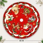 Vintage Christmas Decorations Tree Skirt Home Decor With Retro Santa Design