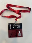 Rush Vip Pass Lanyard Fifty Something Tour Concert Pass   Vinyl Record Graphic