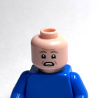 Lego - Minifigure Head - Dual Sided - Light Skin  Wrinkles  Smile   Frown  Teeth