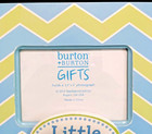 Burton   Burton Gifts Little Man Blue Green Wood Photo Frame Baby Boy Shower 