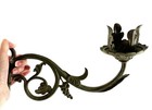 Antique Cast Brass Wall Candle Sconce Ornate Grapevine Acanthus Scroll 10 5   