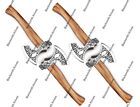 4 Pcs Custom Handmade Carbon Steel Viking Hatchet Tomahawk Hunting Tactical Axe