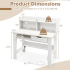 Costway Home Office Computer Desk Workstation Laptop Pc Table W  Drawer   Shelf