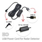 Usb Car Power Cord For Cobra Rad 350 480i 380i 490i Esd Xrs9370 Radar Detector