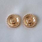 Set Of 2 Chanel Buttons  Round  Gold  20mm  Stamped