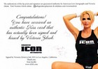 Victoria Zdrok Signed W  Lip Print Kiss Card Donald Trump Hat Photo Autograph