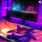 Rgb Pokemon Gengar Gaming Mouse Pad Led Glowing Desk Mat For Pc  Laptop Setup