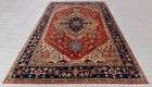 Red Blue Heriz Serapi Classic Retro High Quality Rug Hand Knotted 100  Wool Rug