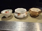 Lot Of 3 Antique Porcelain Salt Dishes Nippon Austria Early Japan Allover Gold