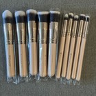 10pcs Pro Makeup Brushes Set Kabuki Foundation Powder Eyeshadow Lip Brush Tool