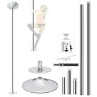 45mm Electroplated Chrome Finish Dance Pole Full Kit Dance Pole Stripper Yoga