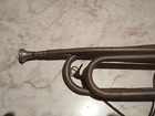 Antique Military Brass Bugle - Stamped Us Regulation Made In Usa