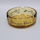 Golden Gate Casino Las Vegas Nevada Vintage Amber Glass Ashtray 3 25 