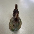 Antique Hubley Usa Cast Iron Double Quail Paperweight Excellent Paint
