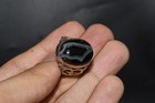 Rare Ancient Roman Silver Ring Agate Stone Intaglio Seal Bezel Animal