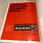 Dec 17 1964 Motion Picture Daily  dear Heart   Ad W  Glenn Ford   Geraldine Page