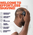 Flexseries Electric Head   Body Hair Shaver - Mens Cordless Rechargeable Wet dry
