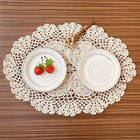 Lace Doilies Handmade Crochet Cloth Placemats 2pc  Vintage Decorate Floral Ta   