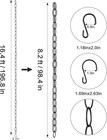 Generic 16 5 Ft Matte Black Rain Chain With Hooks - Rain Chains For Outside - Ad