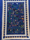 Hmong Story Cloth Quilted Embroidered Vietnam Farming Wall Hanging 54   X 37 