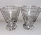 2pc New Playboy Classic Stubby Martini Set Cocktail Glass Bunny Logo Bar Vintage