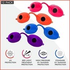 Super Sunnies Indoor Tanning Bed Eye Uv Protection Glasses Goggles 12 Pack   