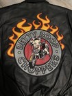 New - Betty Boop Choppers Leather Jacket L Adult 2004 Vintage Flames Fire Patch