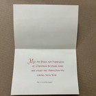 Vintage Mid-century Christmas Card Red Swirl Candles Greenery