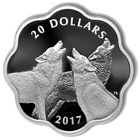Canada  20 2017 Silver 0 85oz  Proof  master Of The Land - The Timber Wolf 