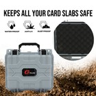Graded Card Storage Box Waterproof Deep Travel Case Slab Holder   Protector Gray